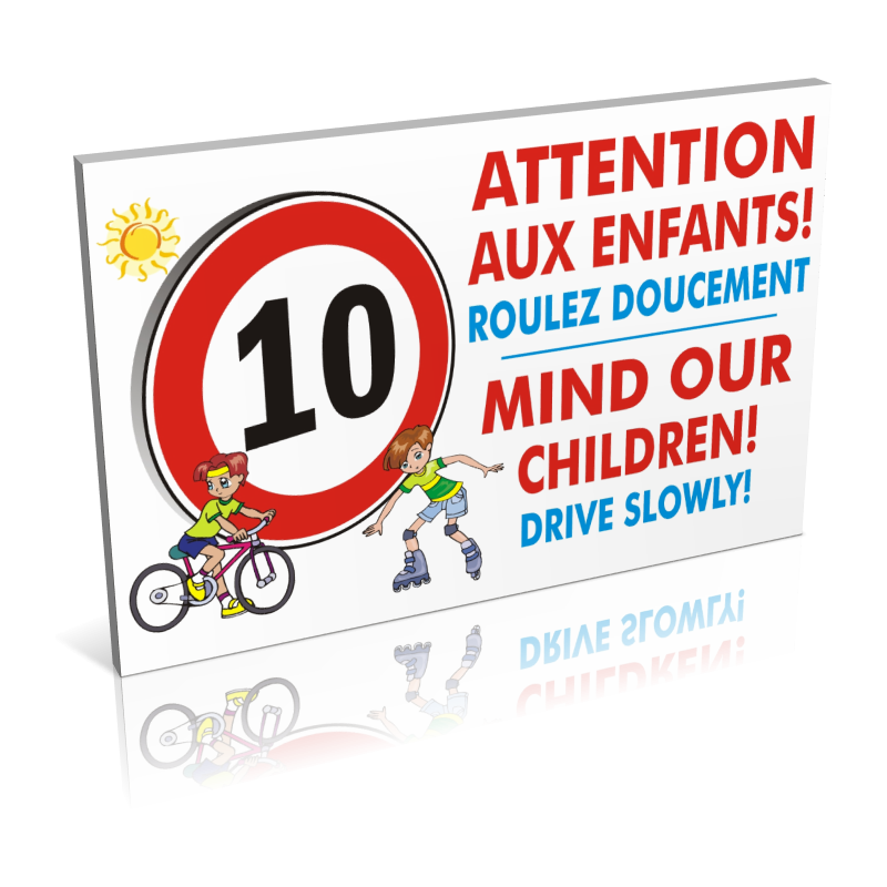10 km heure Attention aux enfants 10 km heure Attention aux enfants