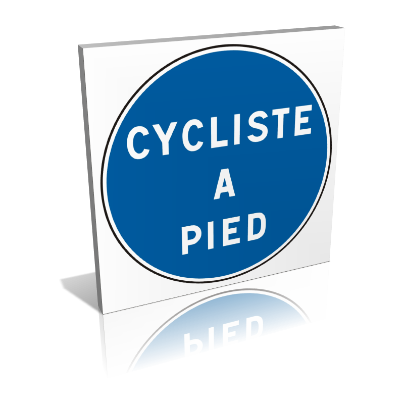 Cycliste à pied