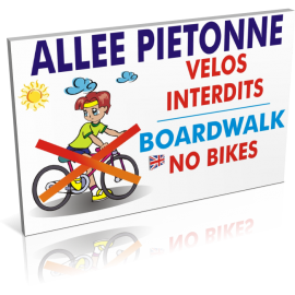 Allée piétonne - vélos interdits