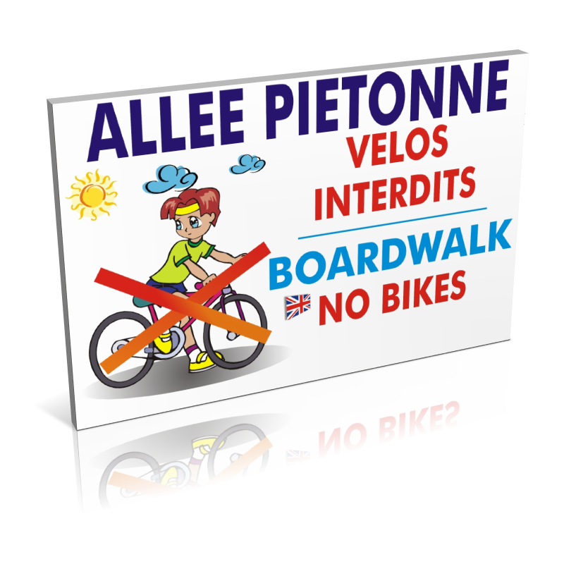 Allée piétonne - vélos interdits