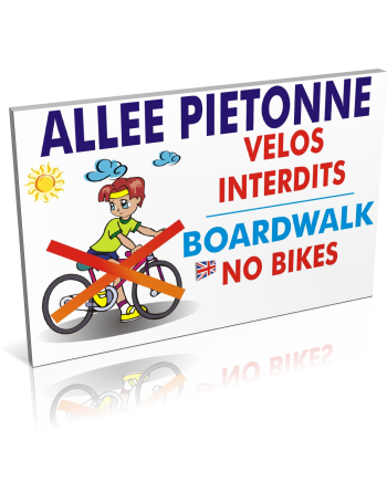 Allée piétonne - vélos interdits