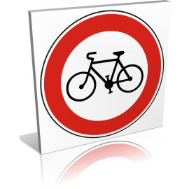 Interdit aux vélos