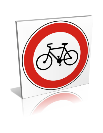 Interdit aux vélos