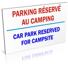 Entrée  Parking réservé au camping