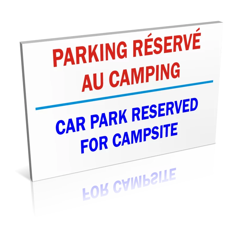 Entrée  Parking réservé au camping