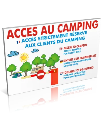 Accès au camping