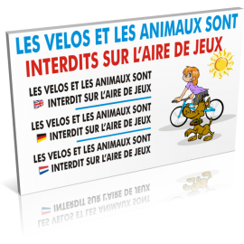 Vélos et animaux interdits sur l'aire de jeux