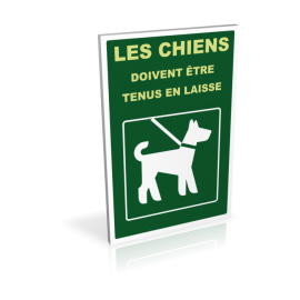 Les chiens doivent être tenus en laisse