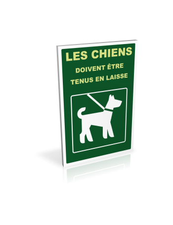 Les chiens doivent être tenus en laisse