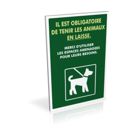 Il est obligatoire de tenir les animaux en laisse