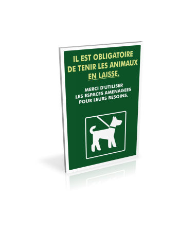 Il est obligatoire de tenir les animaux en laisse