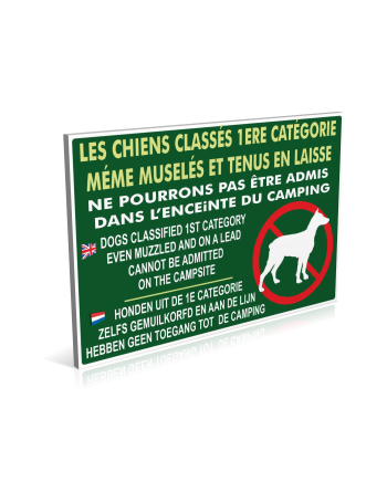 Les chiens classés de 1ere catégorie