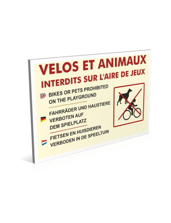 Vélos et animaux interdits sur l'aire de jeux