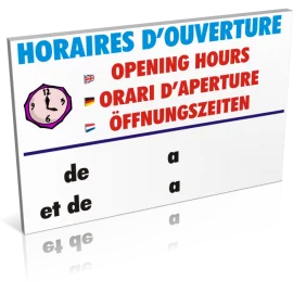 Entrée  Horaires d'ouverture