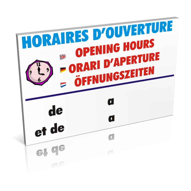 Entrée  Horaires d'ouverture