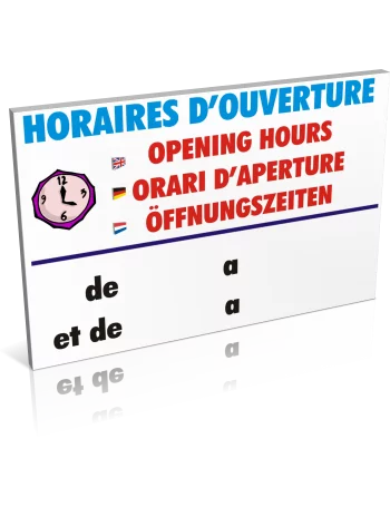 Entrée  Horaires d'ouverture