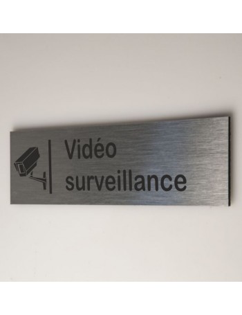 OFFORM Plaque de Porte Pictogramme Video Surveillance Acier Inox Brossé Ø 75 mm No.39280 