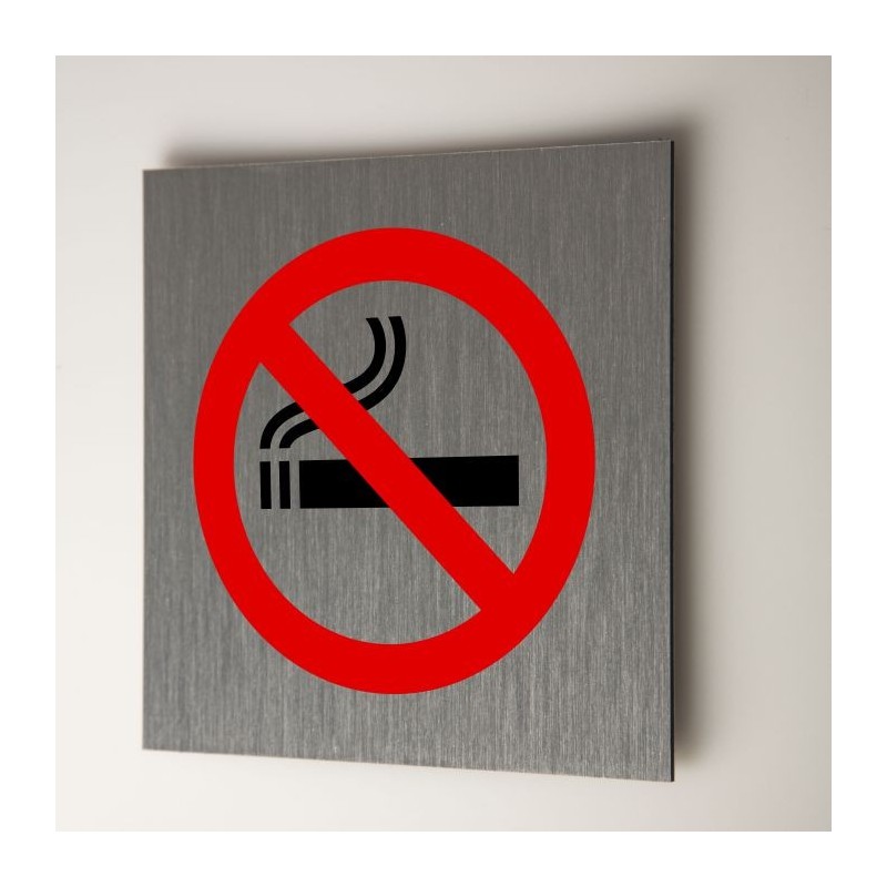 Panneau adhésif réglementation anti-tabac ''Interdiction de fumer'',  dimensions 148 x 210 mm - Le Temps des Travaux