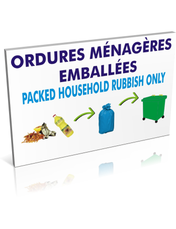 Ordures ménagères emballées