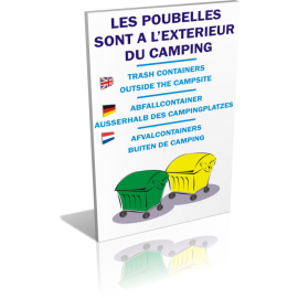 Les poubelles sont à l’extérieur du camping