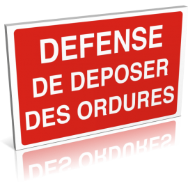 Défense de déposer des ordures