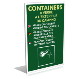 Containers à verre à l’extérieur du camping