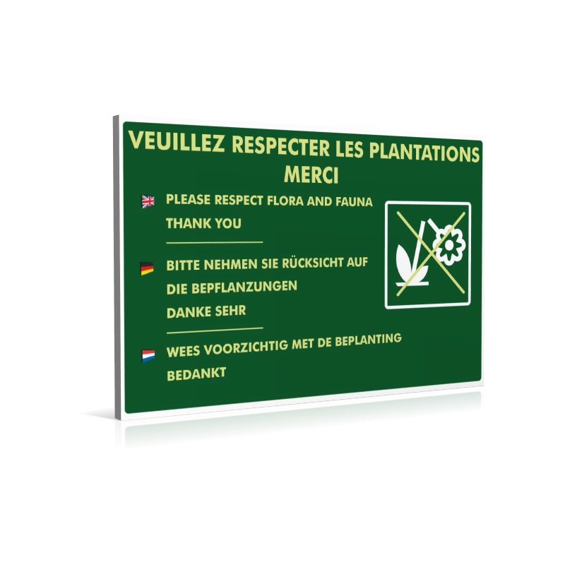 Veuillez respecter les plantations