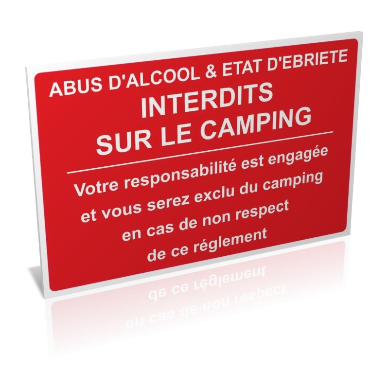 Abus d'alcool et état d'ébriété interdit sur le camping