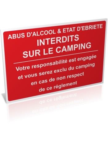 Abus d'alcool et état d'ébriété interdit sur le camping