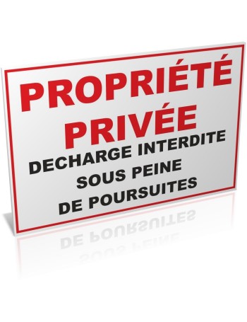 Propriété privée décharge interdite