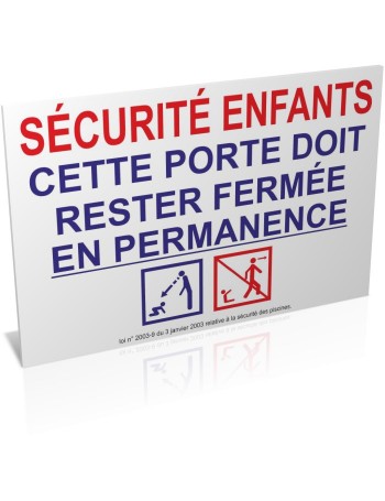 Sécurité enfants- Porte fermée