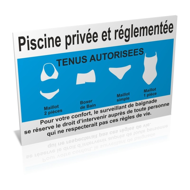 Piscine privée réglementée