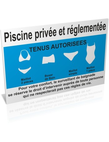 Piscine privée réglementée