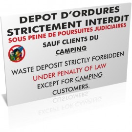 Dépot d'ordures strictement interdit