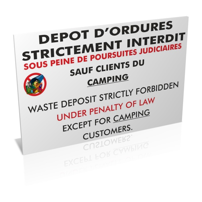 Dépot d'ordures strictement interdit