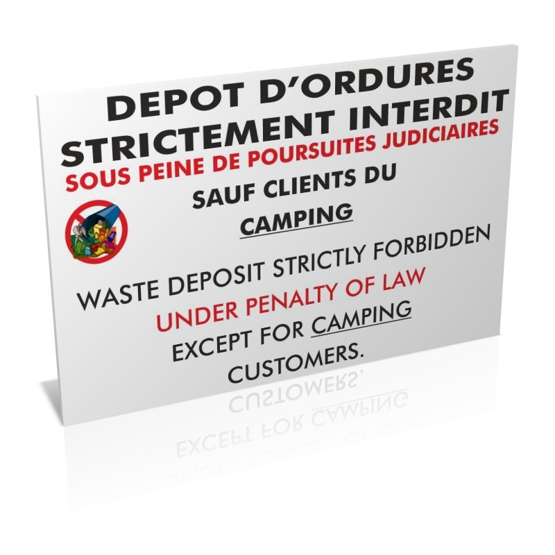 Dépot d'ordures strictement interdit