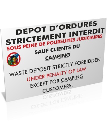 Dépot d'ordures strictement interdit