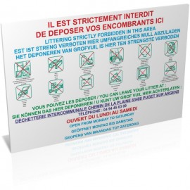 Interdit de déposer vos encombrants ici