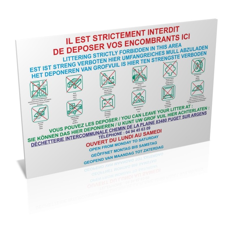 Interdit de déposer vos encombrants ici Interdit de déposer vos encombrants ici