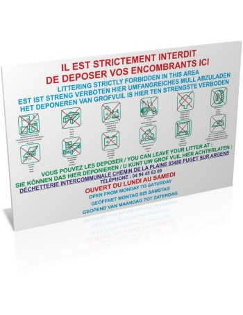 Interdit de déposer vos encombrants ici