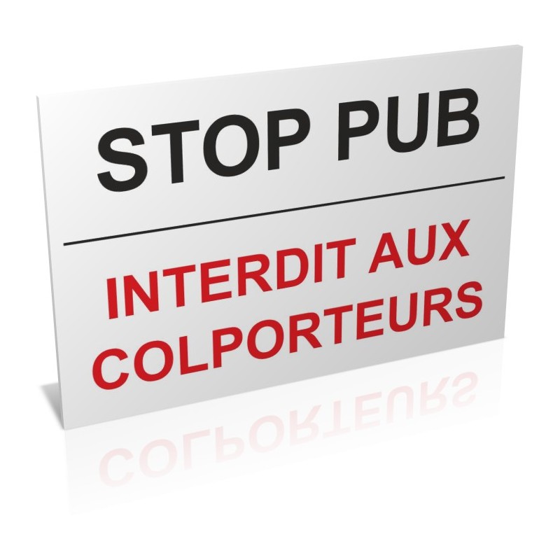 Stop pub - Interdit aux colporteurs