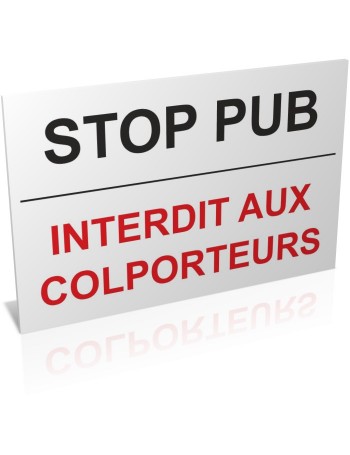 Stop pub - Interdit aux colporteurs