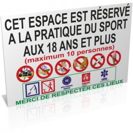 Cet espace est réservé à la pratique du sport aux 18 ans et plus