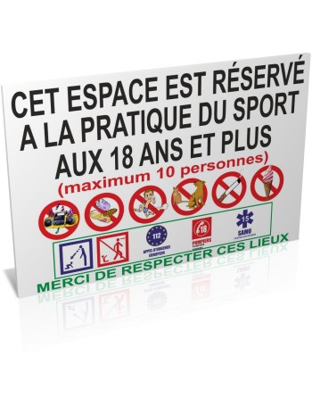Cet espace est réservé à la pratique du sport aux 18 ans et plus