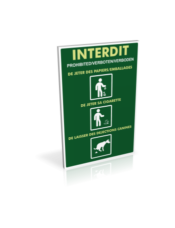 Interdit de jeter des papiers