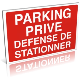 Panneau interdiction de stationner. Panneau Sortie de Garage en PVC