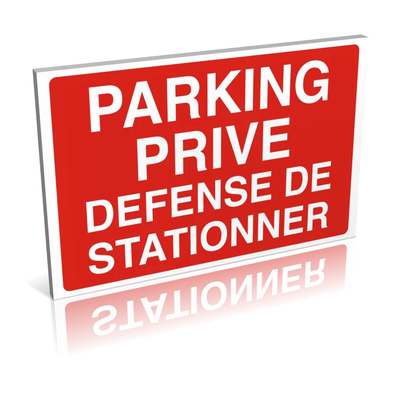 Panneau parking privé défense de stationner (REFAB052)