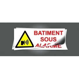 Adhésif Bâtiment sous alarme