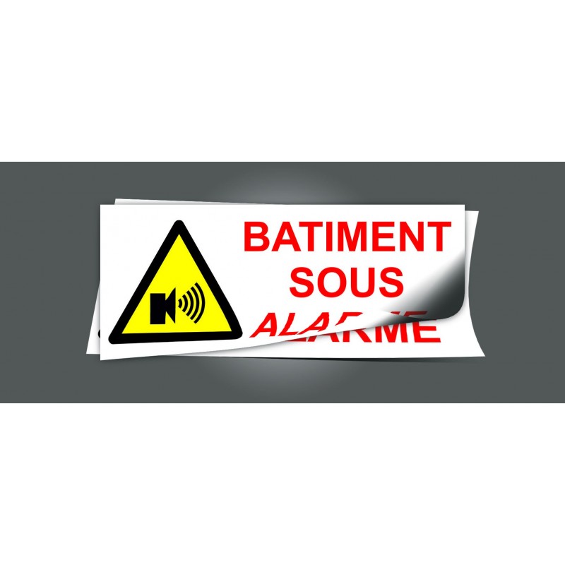 Adhésif Bâtiment sous alarme