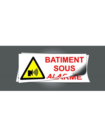 Adhésif Bâtiment sous alarme